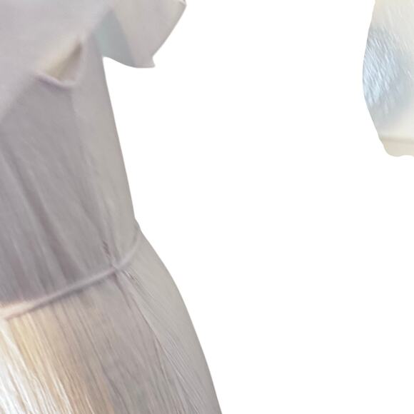 Mlle Gabrielle White Off-Shoulder Flounce Midi Dress Women's Plus Size 1X - Picture 6 of 13